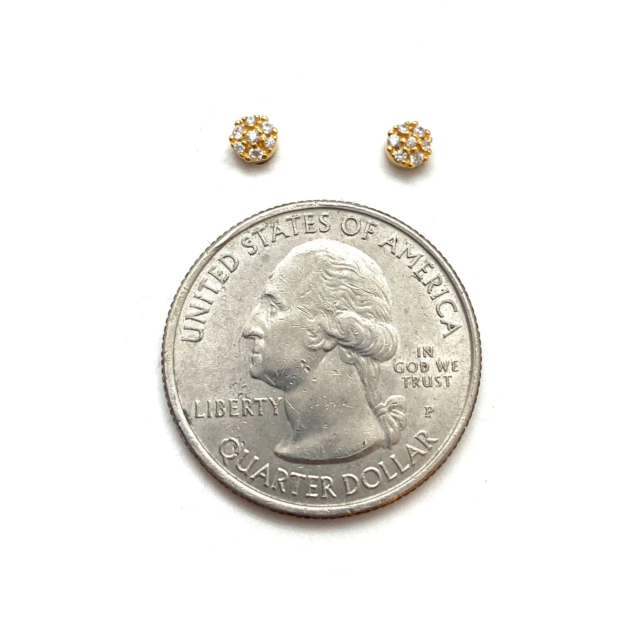 Mini Gold Vermeil Circle Studs