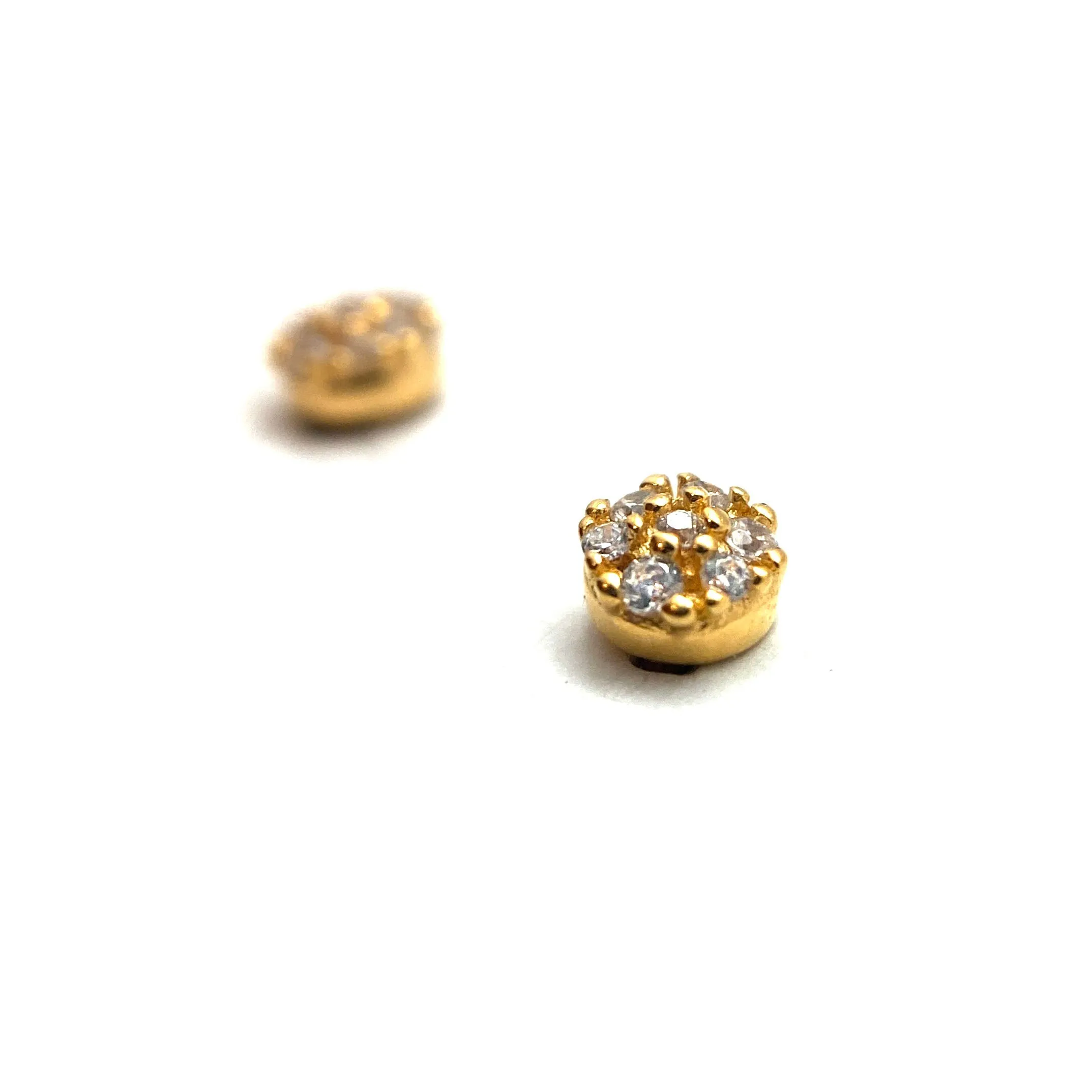 Mini Gold Vermeil Circle Studs