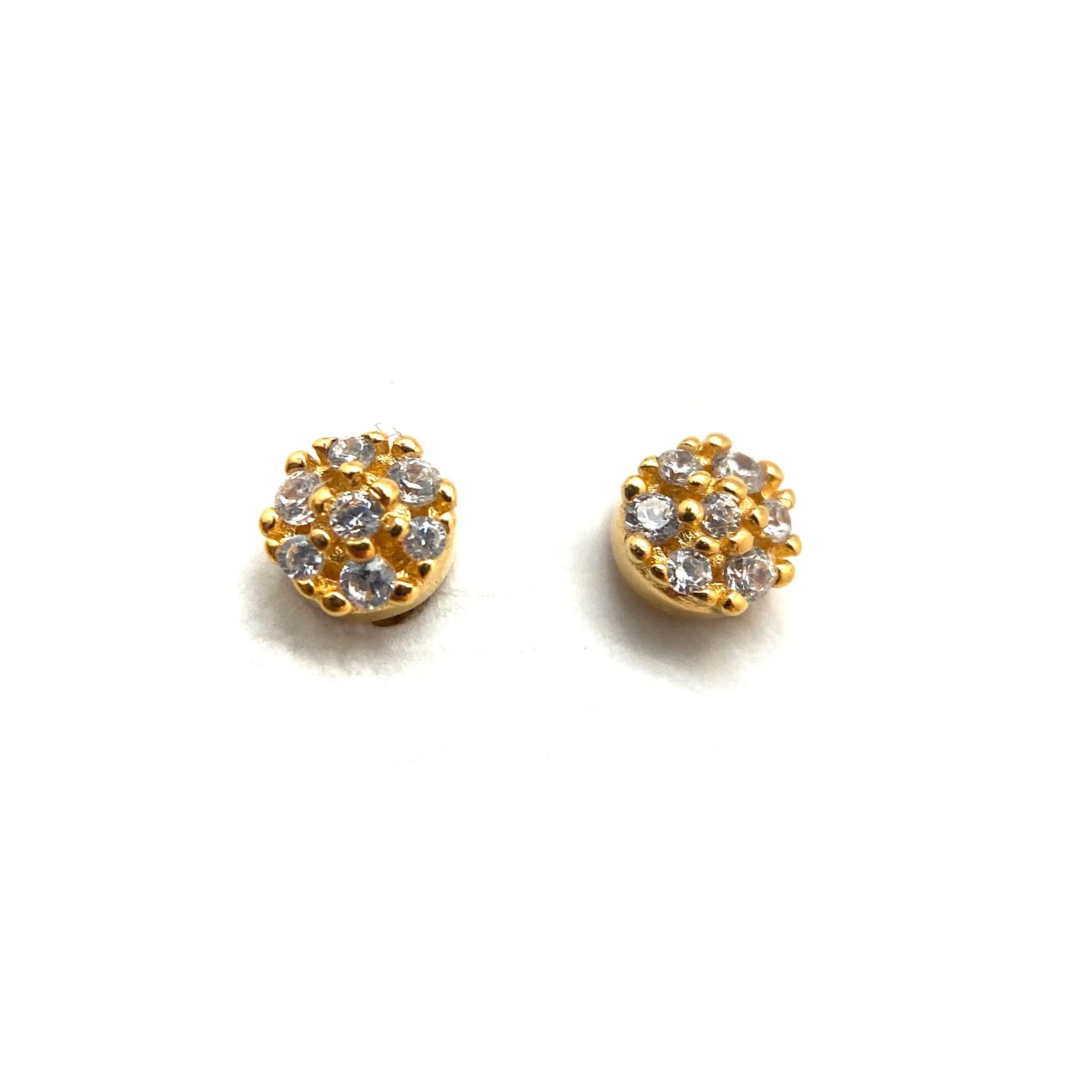 Mini Gold Vermeil Circle Studs