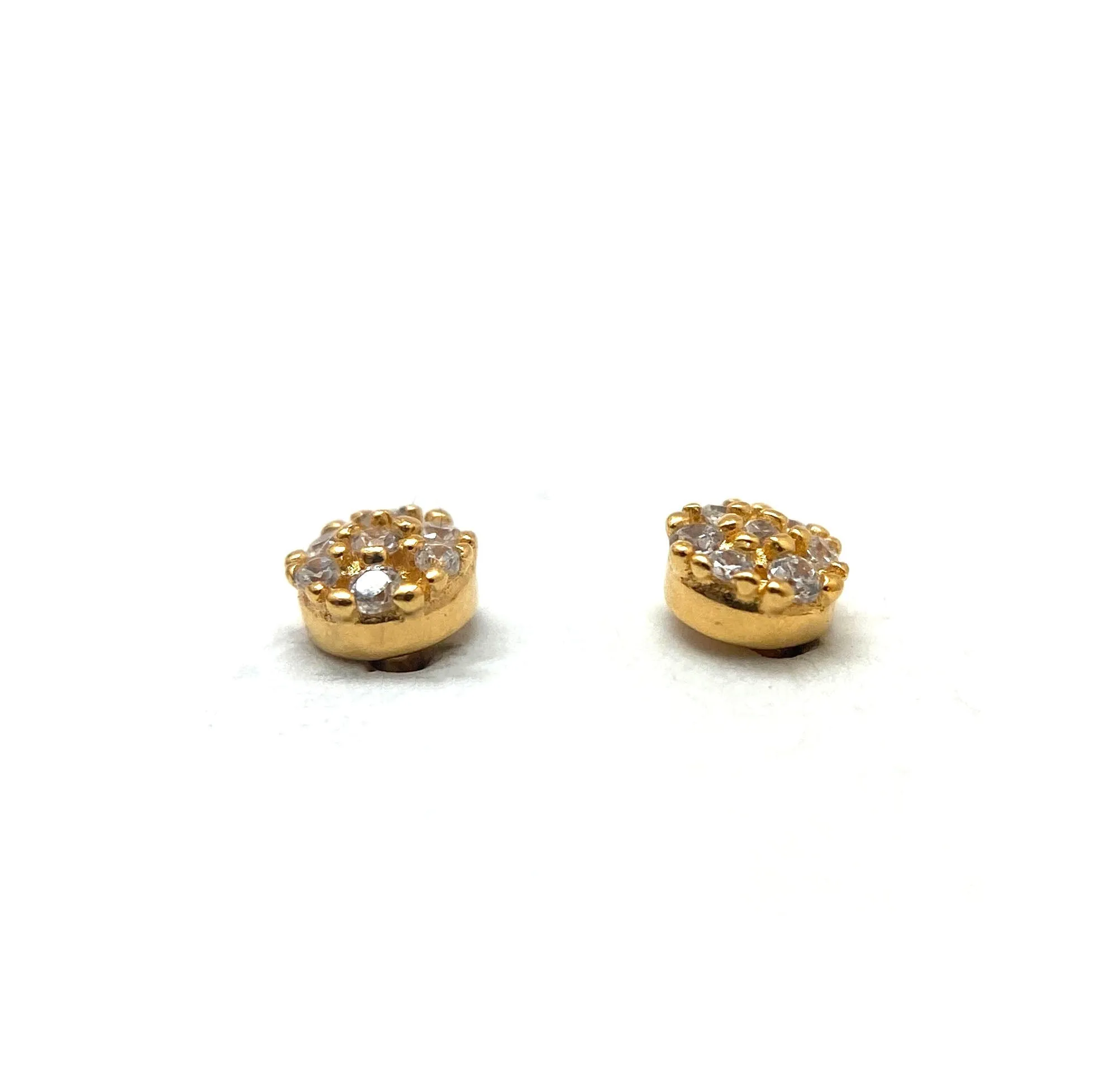 Mini Gold Vermeil Circle Studs