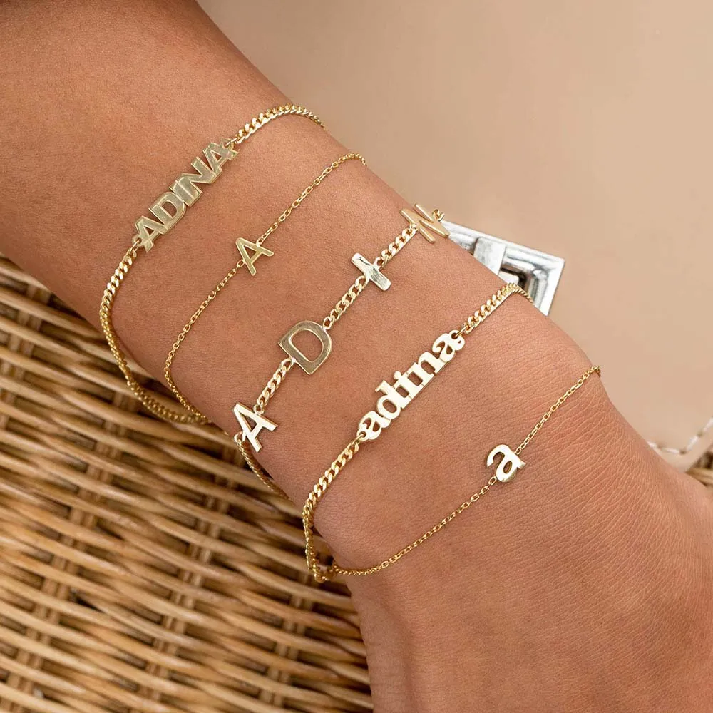 Mini Lowercase Nameplate Bracelet