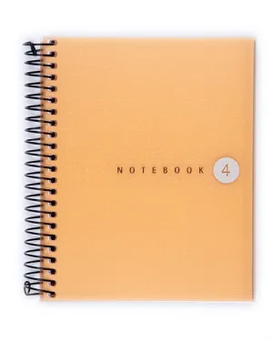 Miquelrius Fresh Spiral Bound Notebook, Orange (4.5 x 6, 4-Subject, Graph Paper) 100 SHEETS