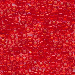 MIYUKI Round Rocaille Seed Beads #140 Light Red (Transparent)