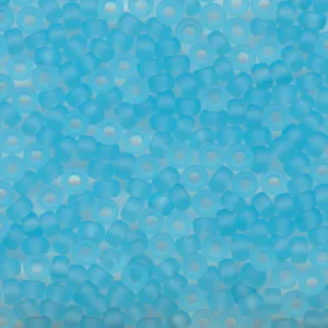 MIYUKI Round Rocaille Seed Beads #148F Aqua (Transparent Frost)
