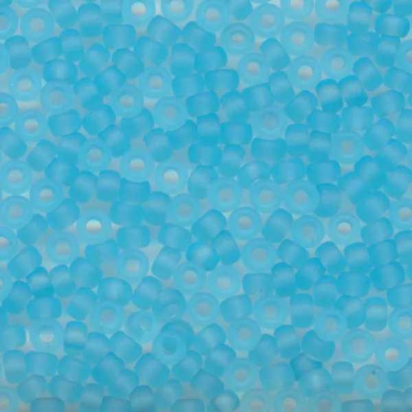 MIYUKI Round Rocaille Seed Beads #148F Aqua (Transparent Frost)