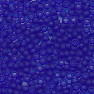 MIYUKI Round Rocaille Seed Beads #151F Cobalt (Transparent Frost)