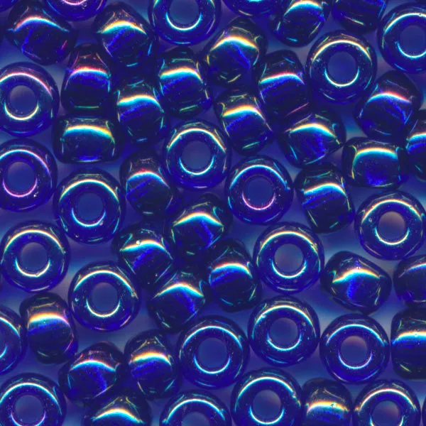 MIYUKI Round Rocaille Seed Beads #177 Silver (Transparent Rainbow)
