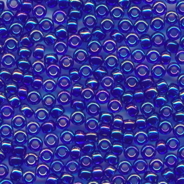 MIYUKI Round Rocaille Seed Beads #177 Silver (Transparent Rainbow)