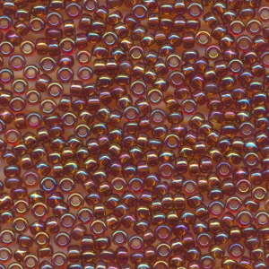 MIYUKI Round Rocaille Seed Beads #257 Light Brown (Transparent Rainbow)