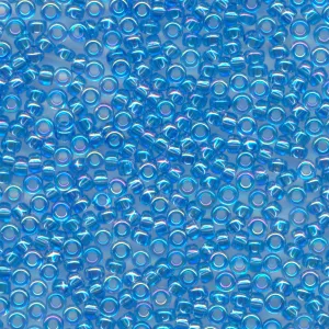MIYUKI Round Rocaille Seed Beads #261 Blue (Transparent Rainbow)