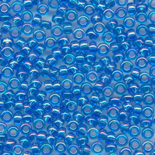 MIYUKI Round Rocaille Seed Beads #261 Blue (Transparent Rainbow)