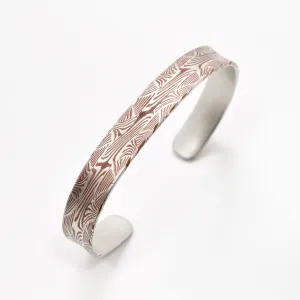 Mokume Pattern Welded Bracelet in Silver and Copper