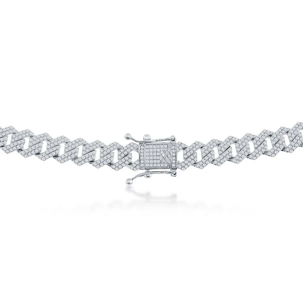 Monaco Pavé Cuban Link Tennis Chain or Bracelet