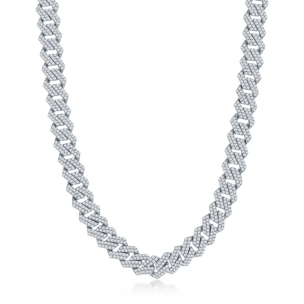 Monaco Pavé Cuban Link Tennis Chain or Bracelet