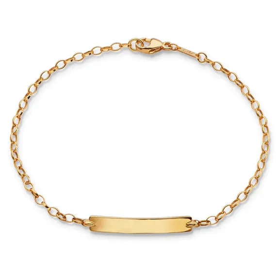 Monica Rich Kosann 18K Yellow Gold Engraveable Petite Poesy Chain Bracelet