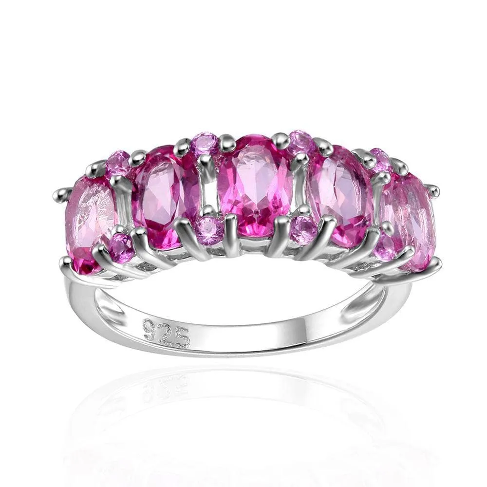 Natural Tourmaline Gemstone Wedding Ring Band