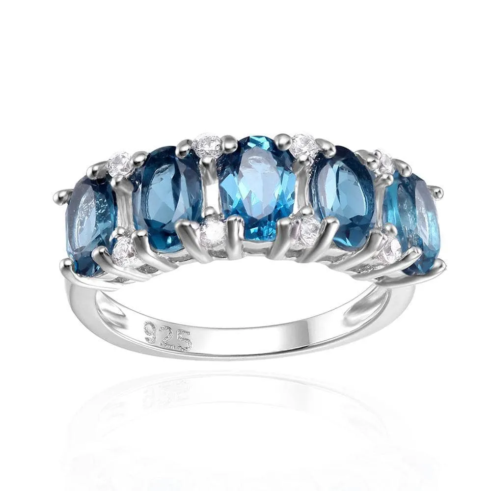 Natural Tourmaline Gemstone Wedding Ring Band
