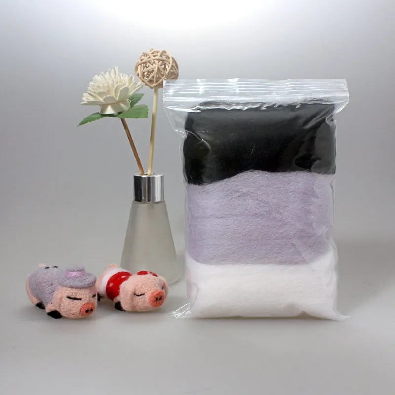 Needle Felting Wool Purple Wool Roving For Needle Felting Merino Wool Roving Felting Wool