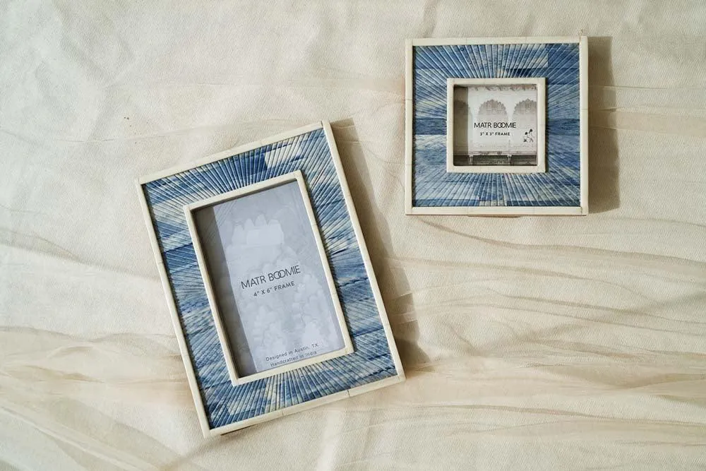 Neela 4x6 Picture Frame - Carved Bone