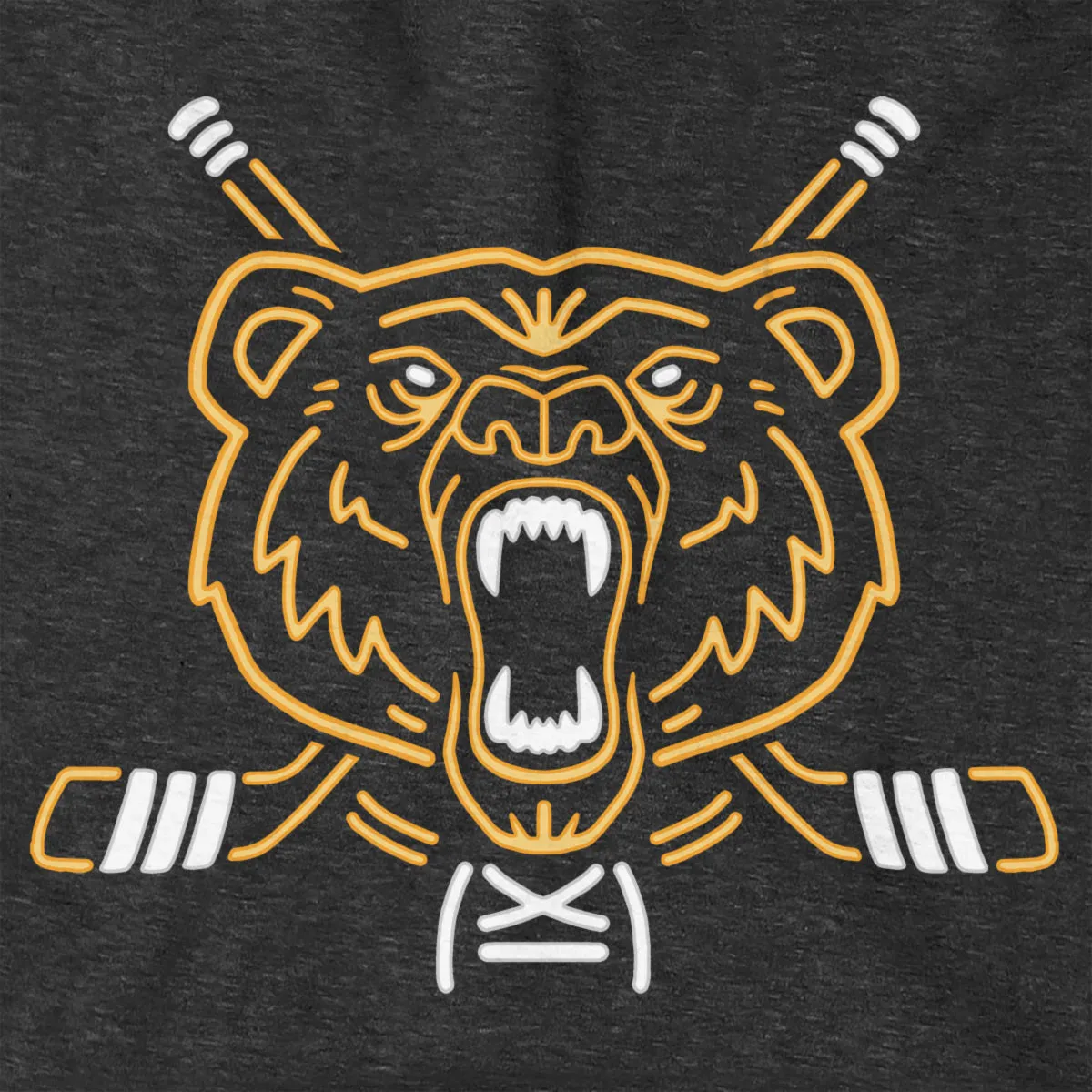 Neon Hockey Bear Tailgater Hoodie