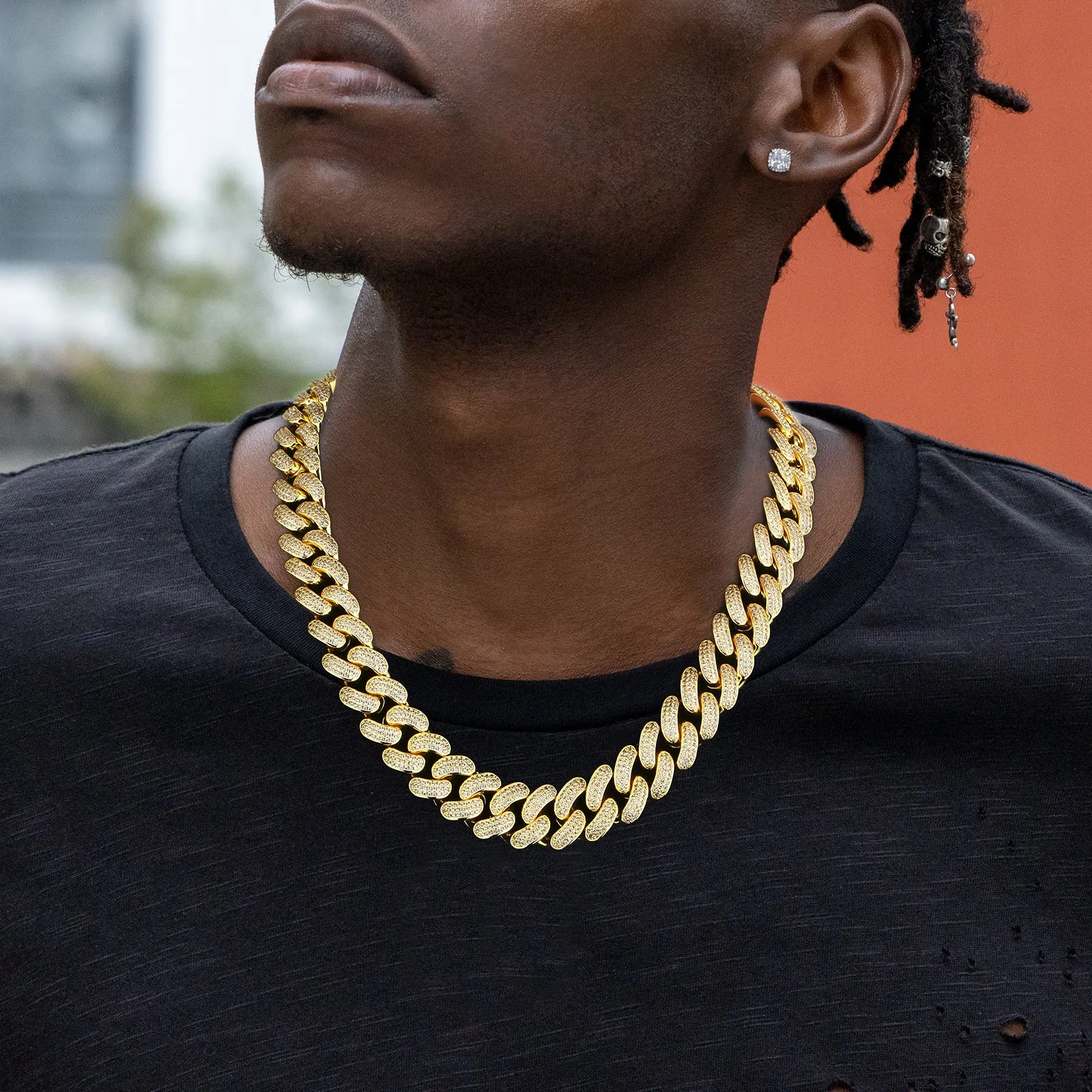 【NEW】18mm Iced Out Diamond Cuban Link Chain 0325 KRKC