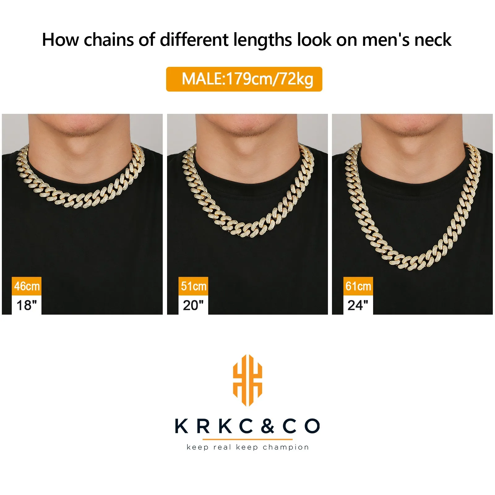 【NEW】18mm Iced Out Diamond Cuban Link Chain 0325 KRKC