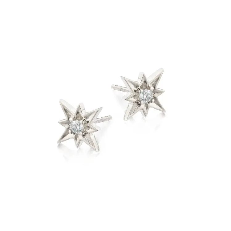 North Star Diamond Earrings | Medium