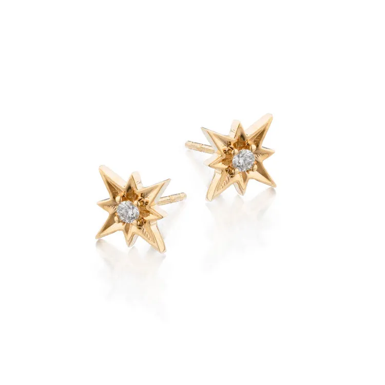 North Star Diamond Earrings | Medium
