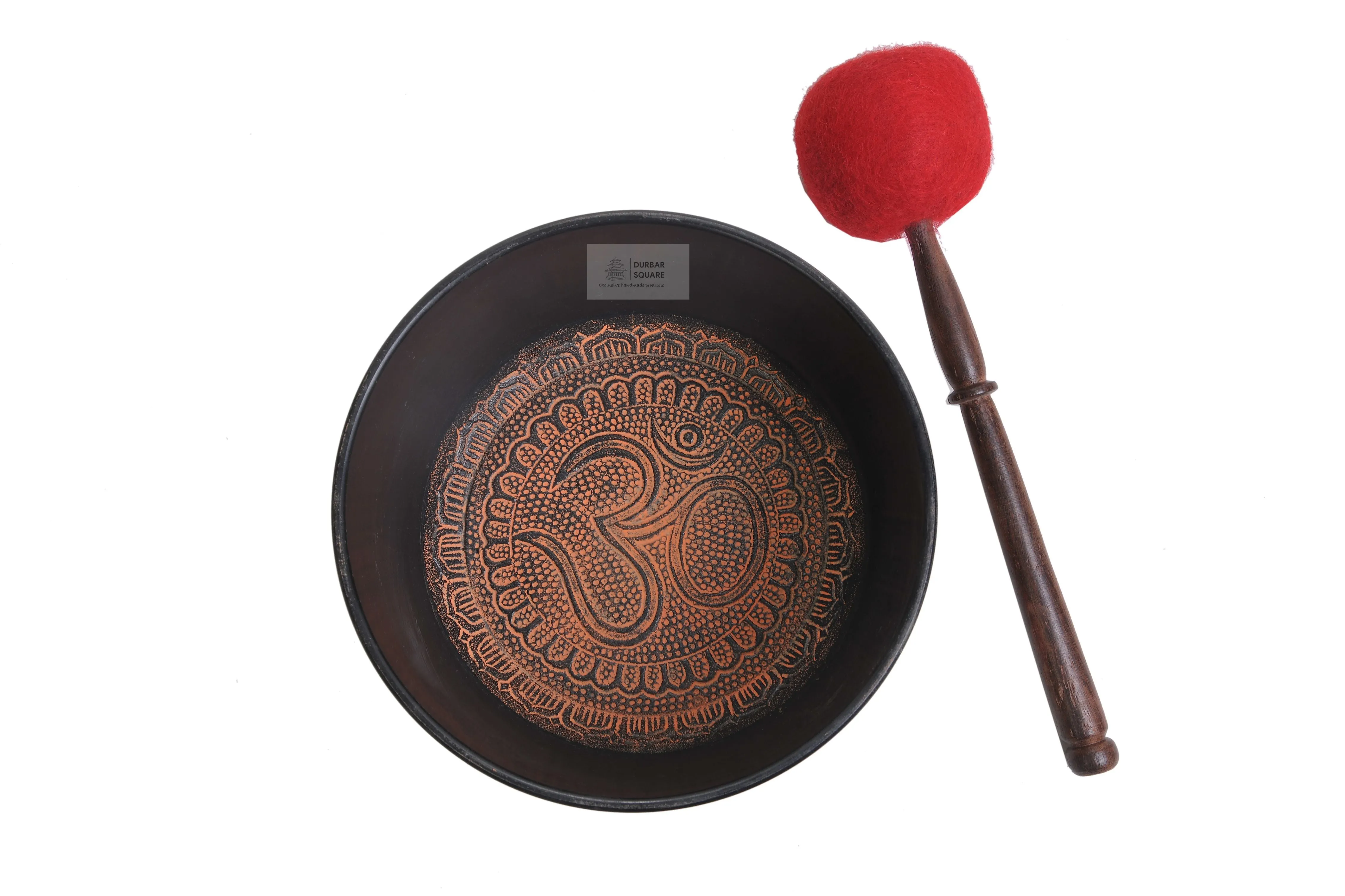 Om carved Singing Bowl