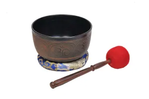 Om carved Singing Bowl