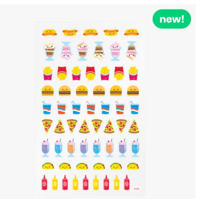 ooly itsy bitsy stickers - fast food