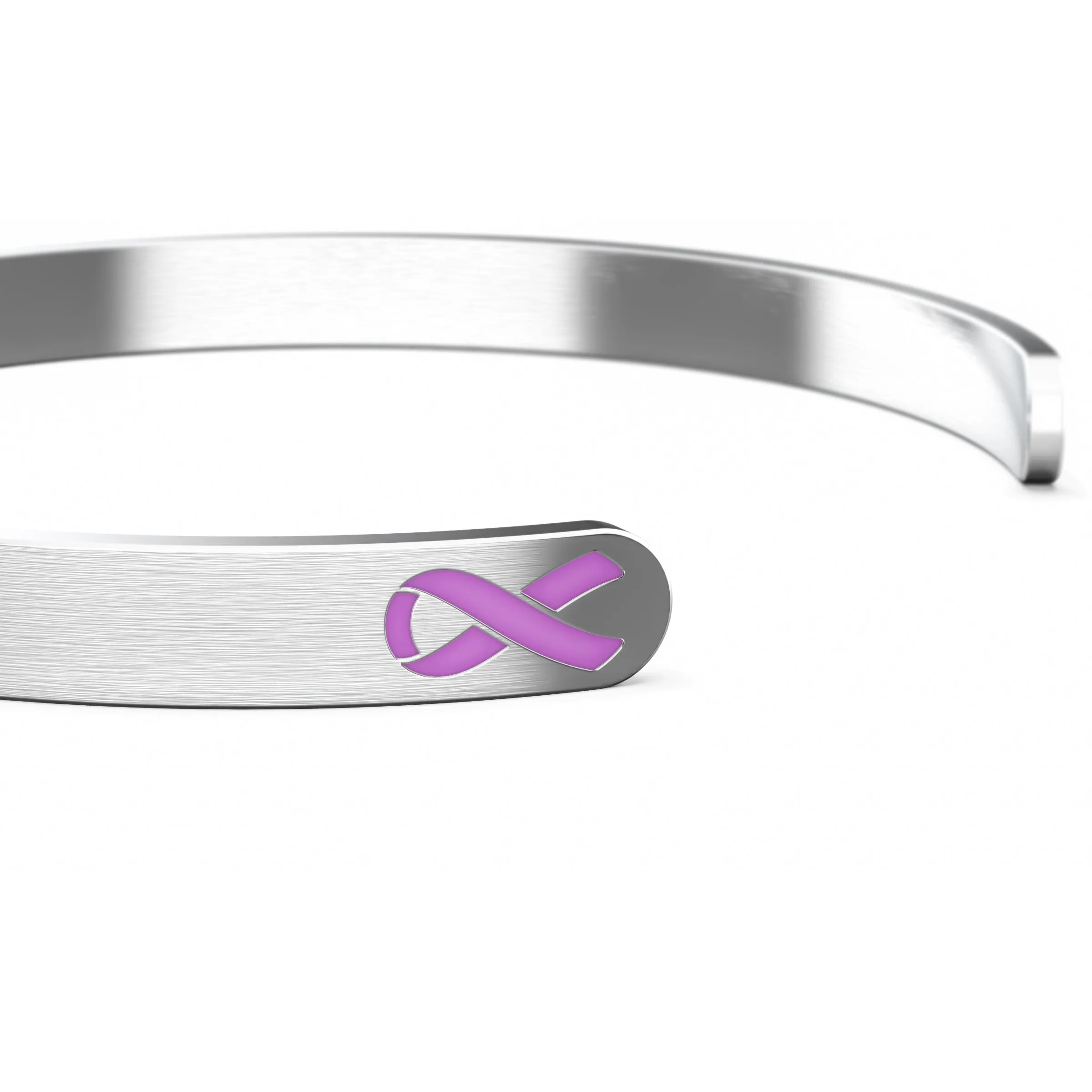 Pancreatic Cancer Awareness Bracelet - Purple Ribbon, “Funk Cancer”