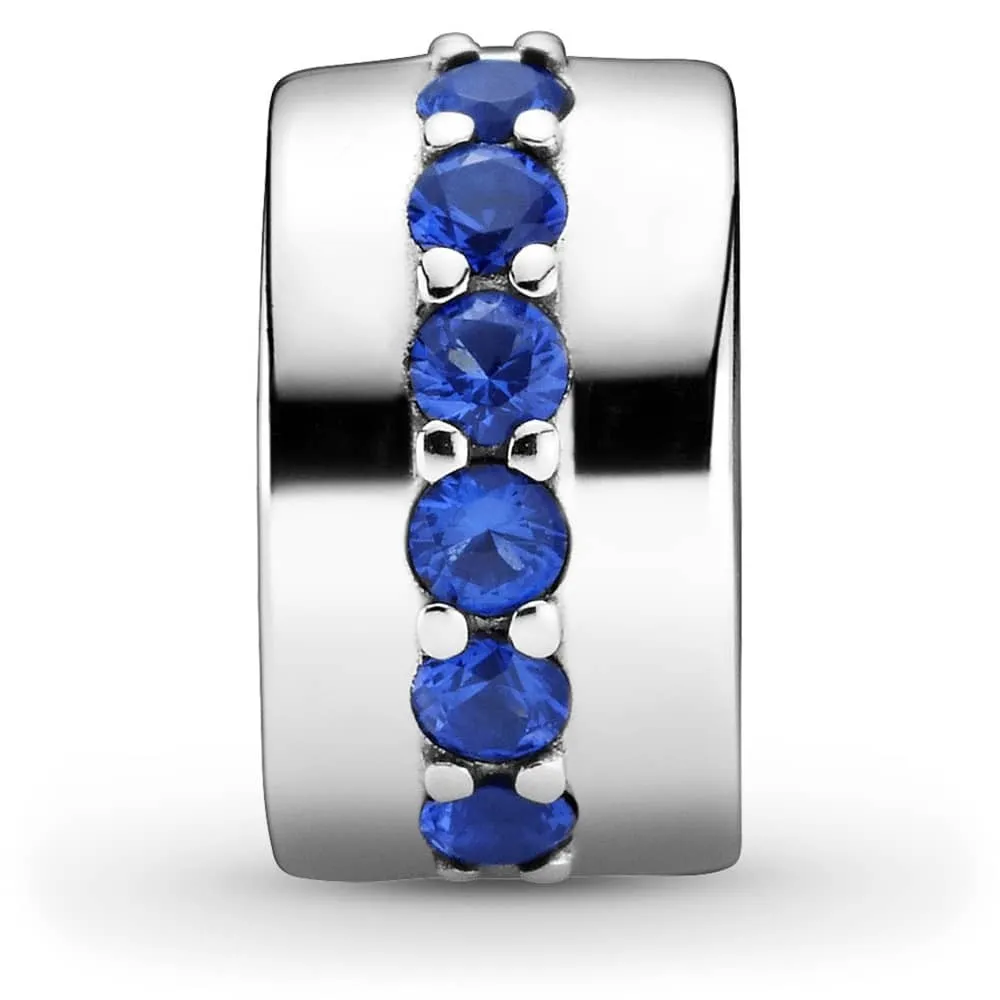 Pandora Blue Shining Line Clip