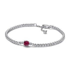 Pandora Red Sparkling Round Pavé Tennis Bracelet
