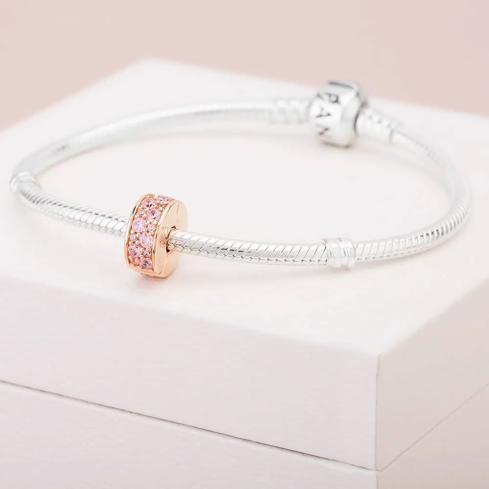 Pandora Rose Pink Shining Elegance Silicone Clip