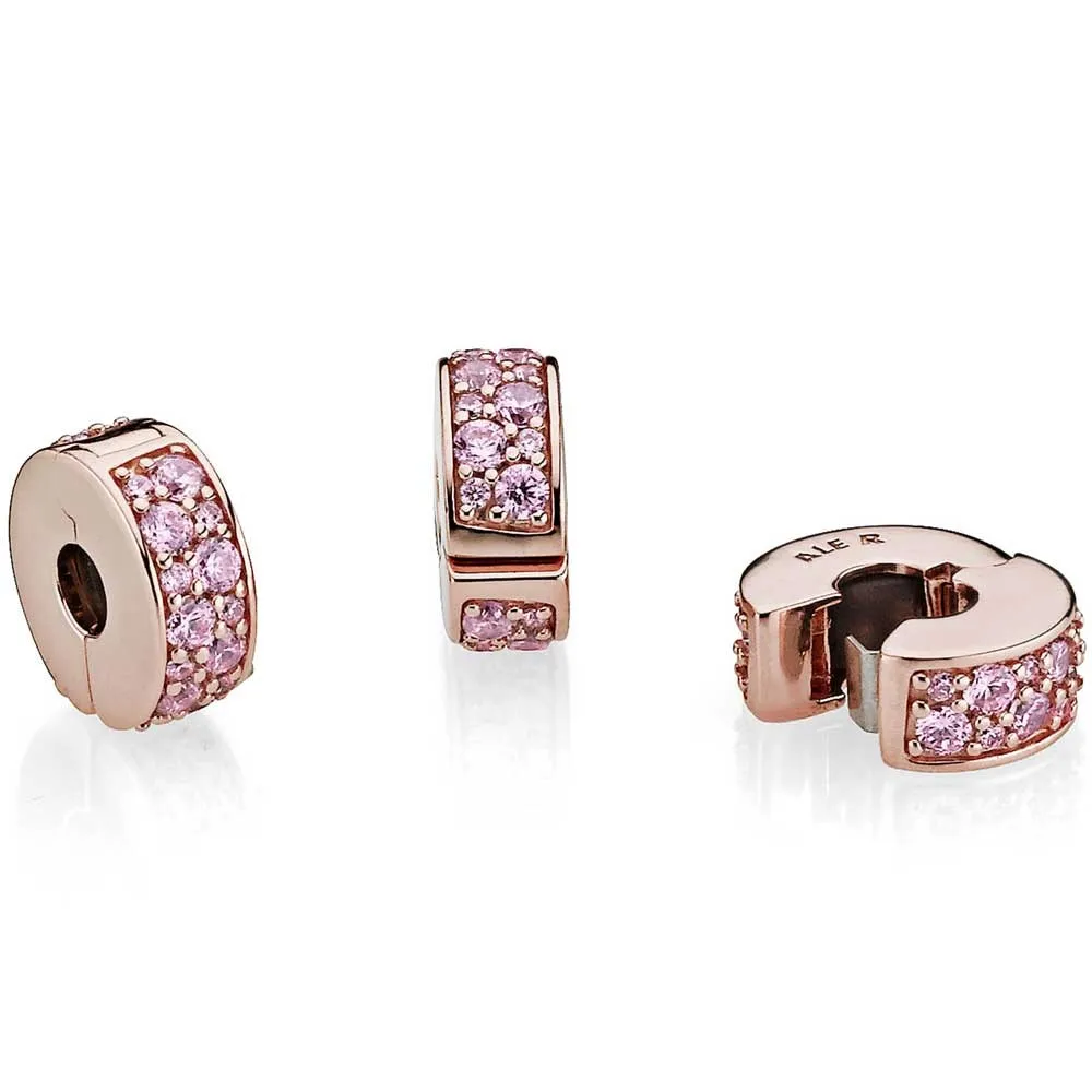 Pandora Rose Pink Shining Elegance Silicone Clip