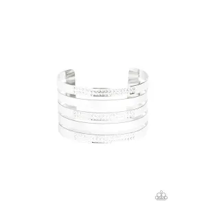 Paparazzi Big Time Shine Silver Cuff Bracelet