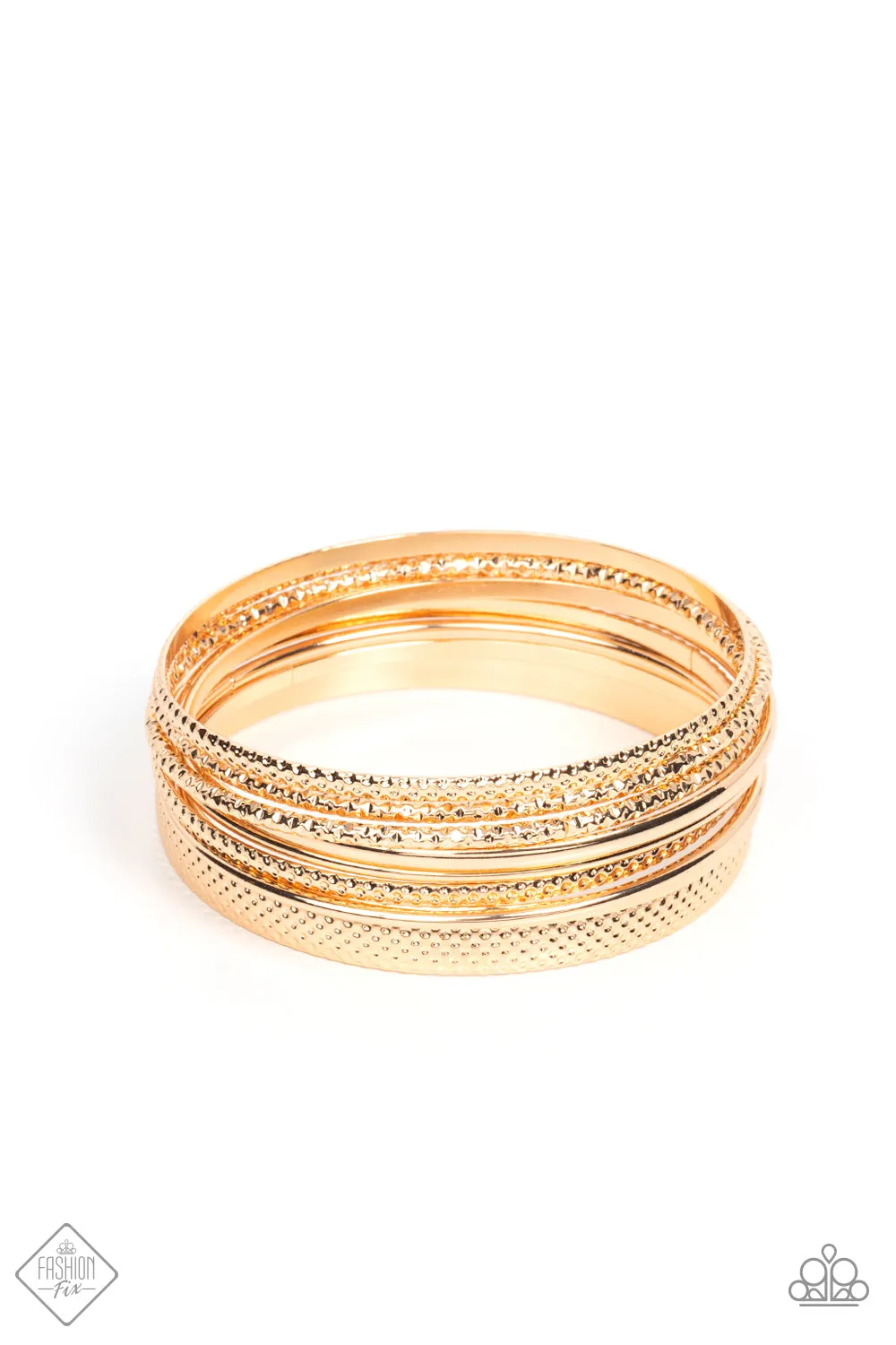Paparazzi Circlet Circus - Gold Bangle Bracelet