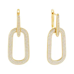 Pavé Link Hoop Earring