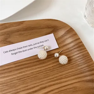 Pearl & 18K Gold-Plated Round Drop Earrings