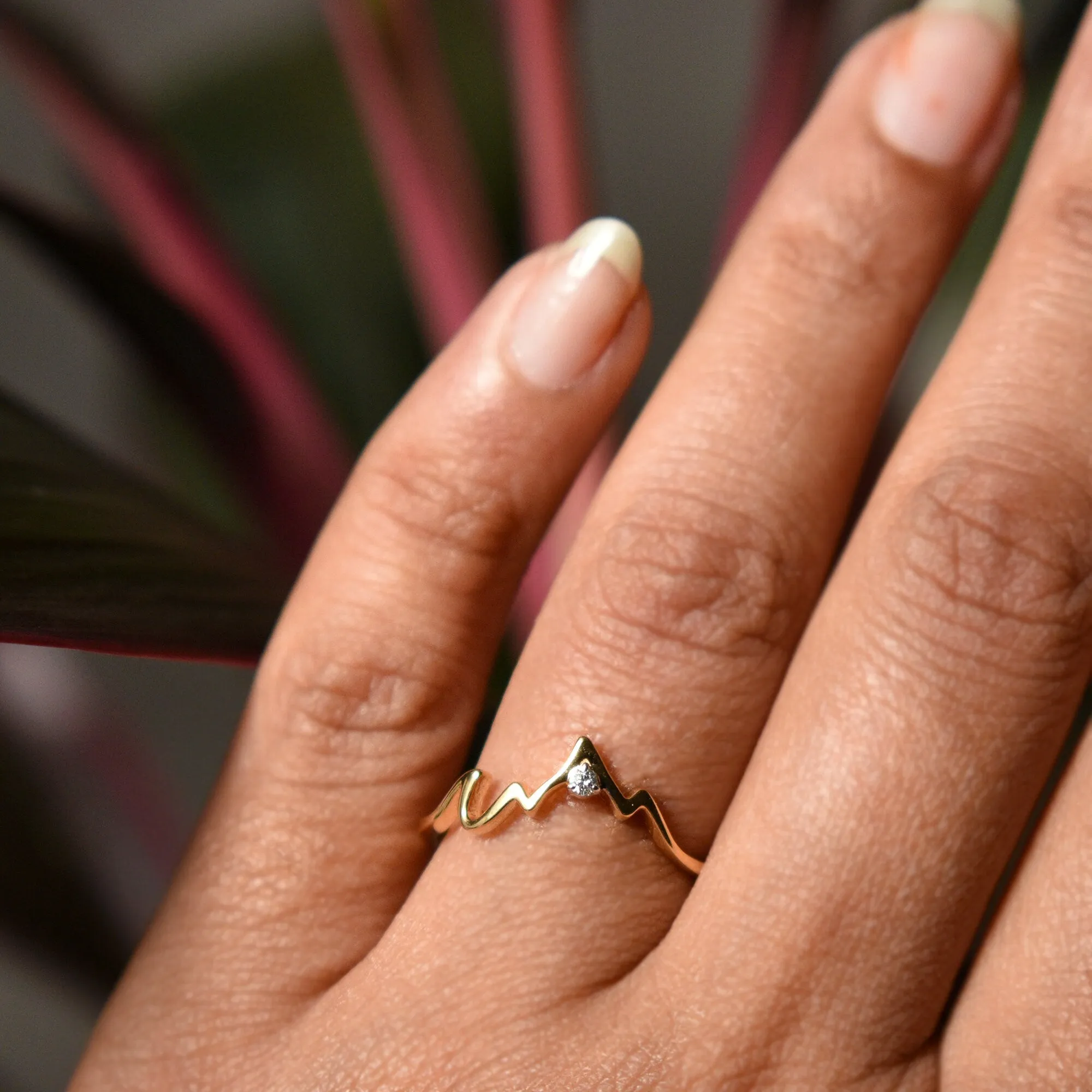 Place of Love - Mountain Range Silhouette Ring