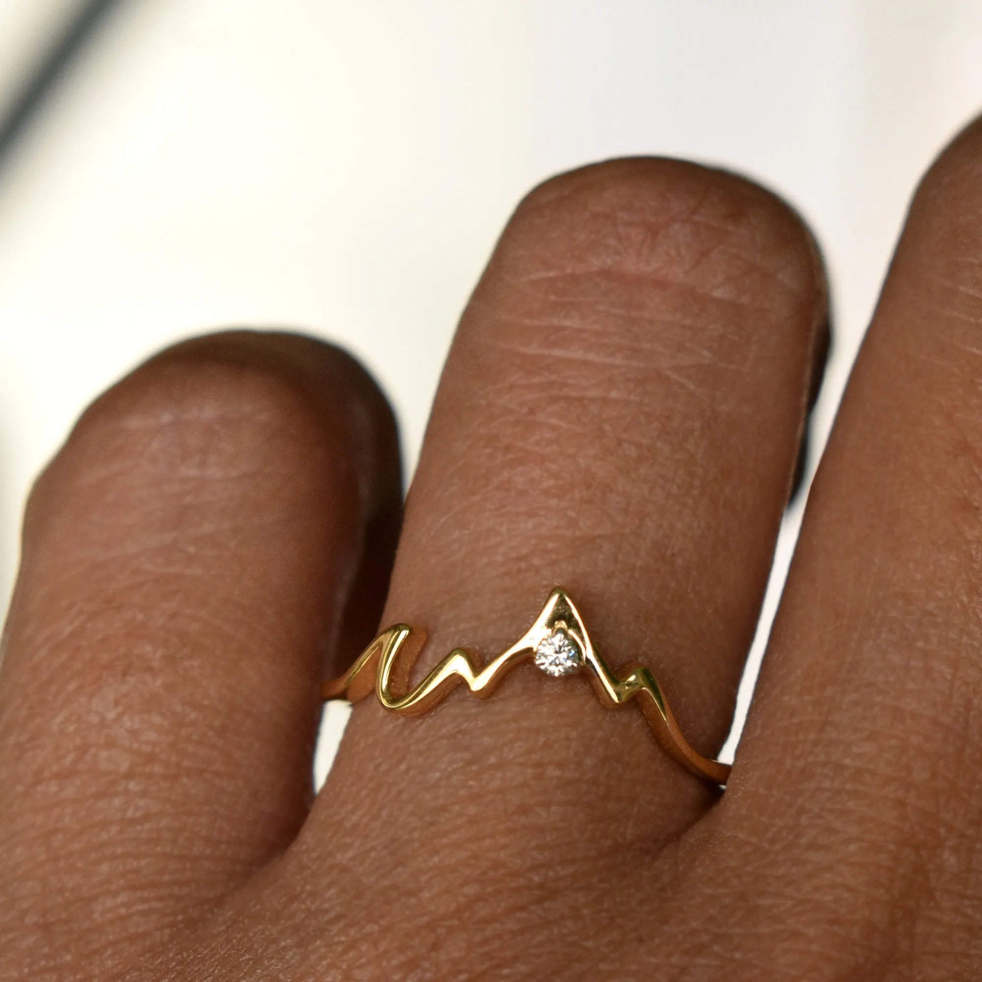 Place of Love - Mountain Range Silhouette Ring