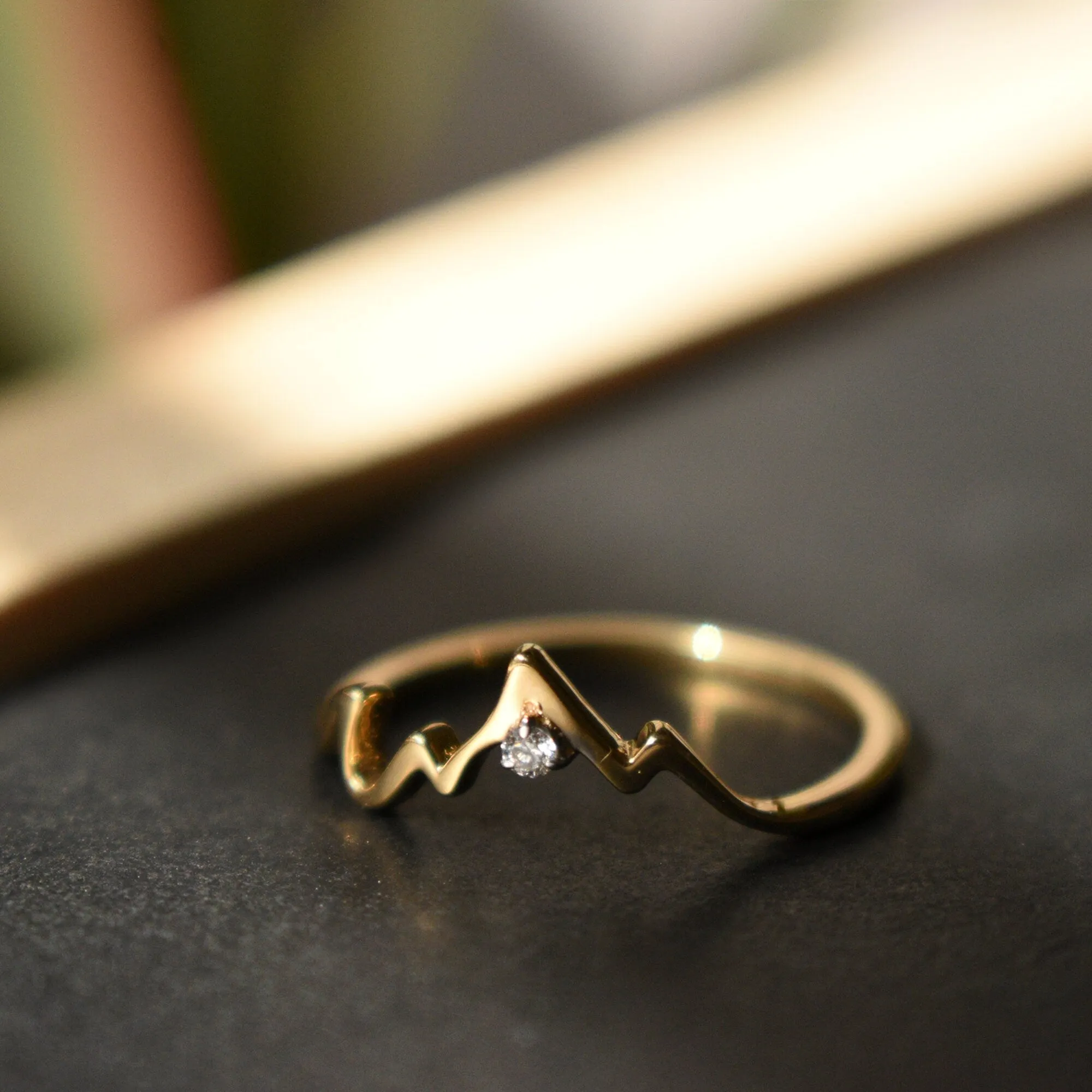 Place of Love - Mountain Range Silhouette Ring