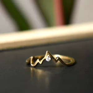 Place of Love - Mountain Range Silhouette Ring