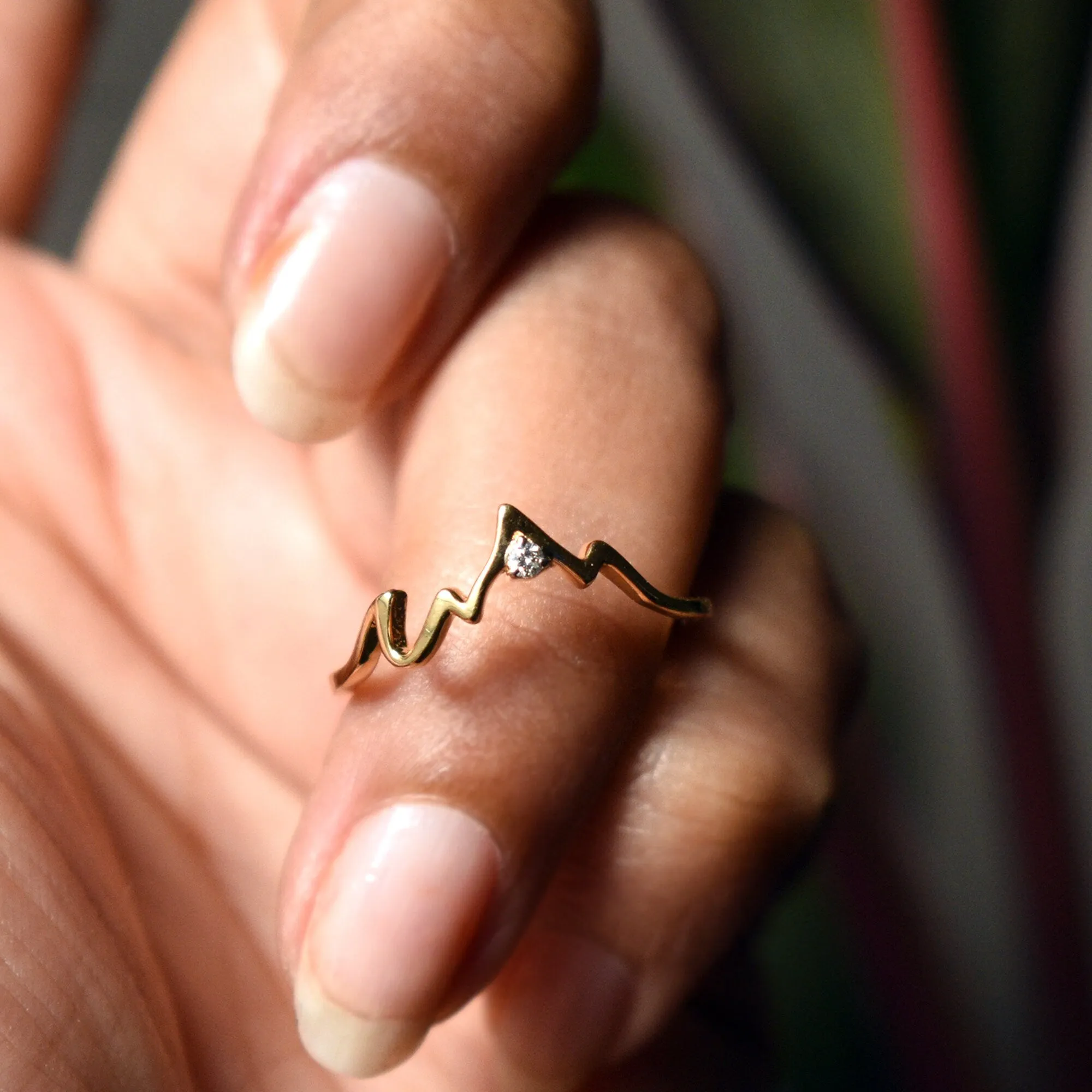 Place of Love - Mountain Range Silhouette Ring