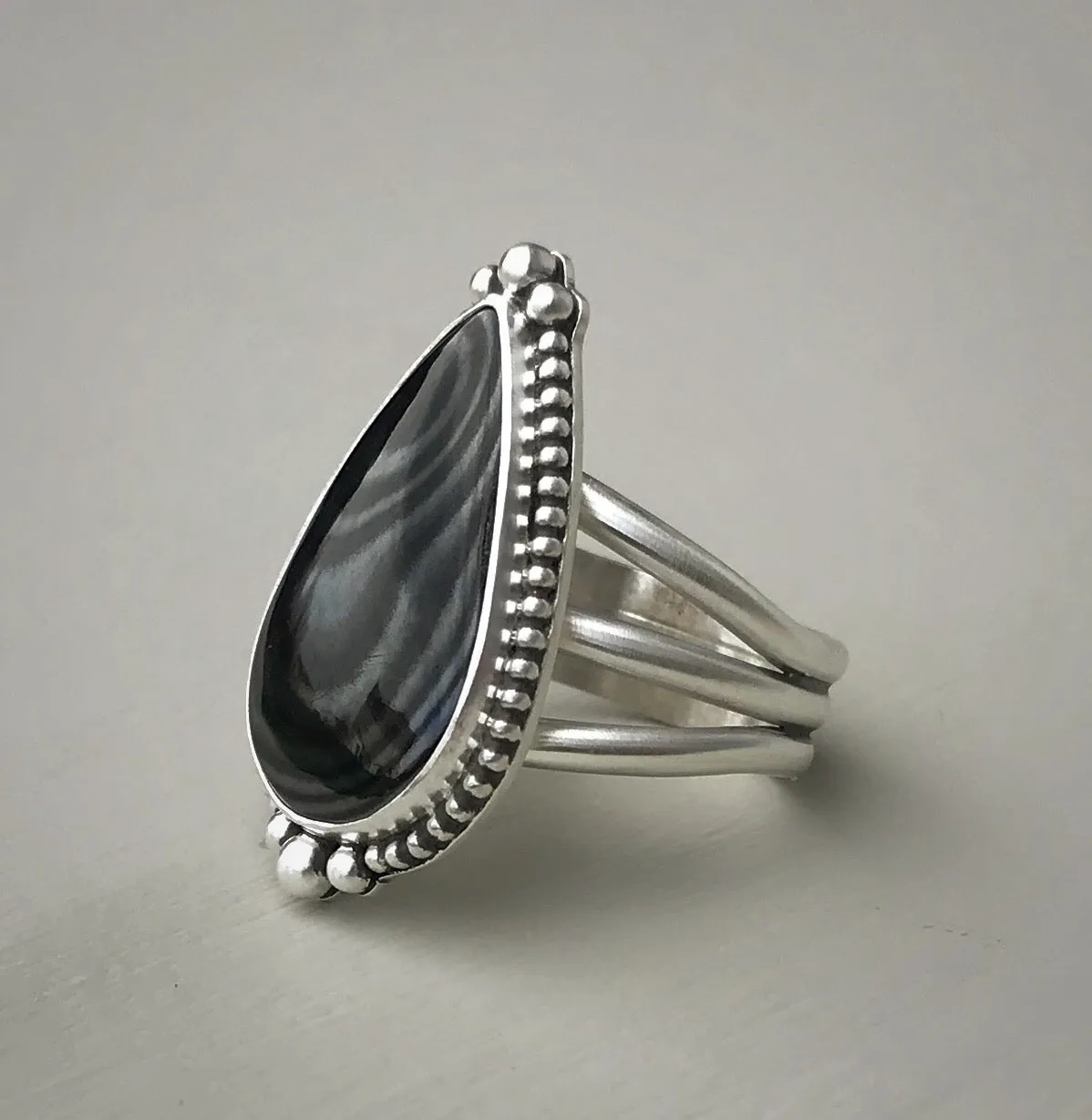 Psilomelane Ring