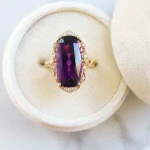 "Gabrielle" 14K Yellow Gold Arizona Amethyst Ring