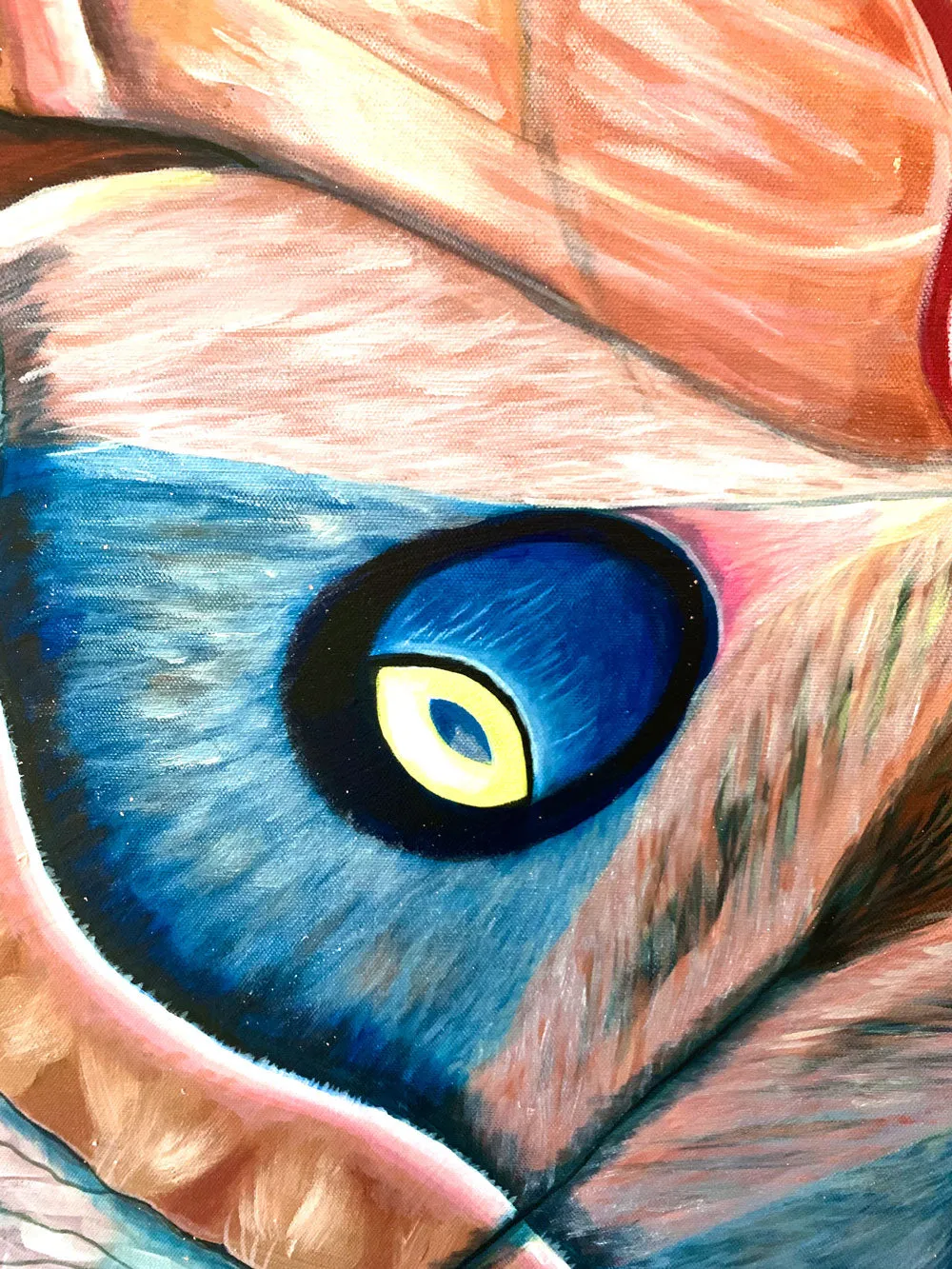 "Love (is not blind)" Polyphemus Moth Painting 48x48
