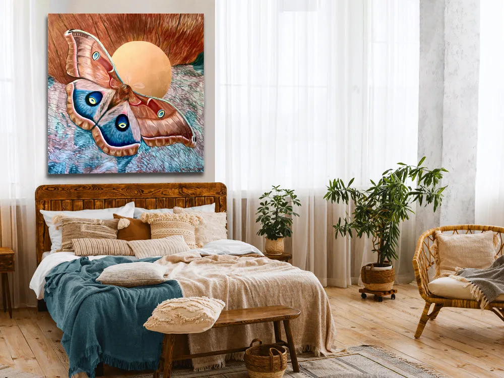 "Love (is not blind)" Polyphemus Moth Painting 48x48