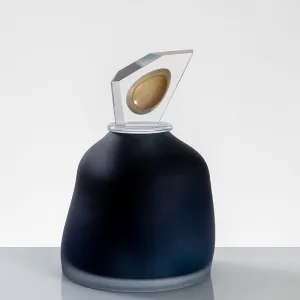 "Ovation" Large Navy Blue Glass Cremation Urn